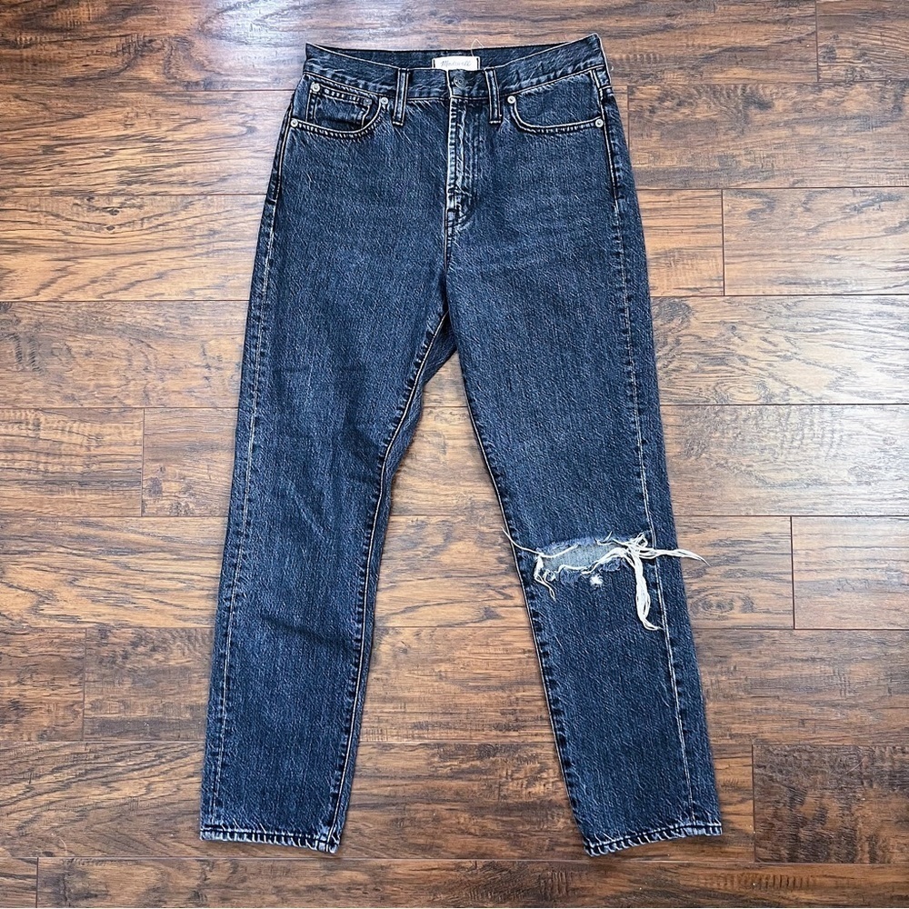 Madewell • The Perfect Vintage Jean in Roxstone Wash: Knee-Rip Edition black - Picture 2 of 12